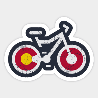 Colorado Flag Mountain Bike Sticker